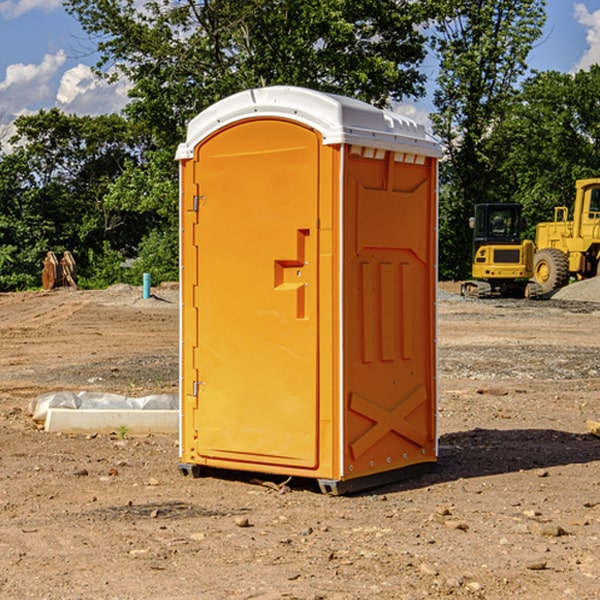 how often are the portable toilets cleaned and serviced during a rental period in Shelby County